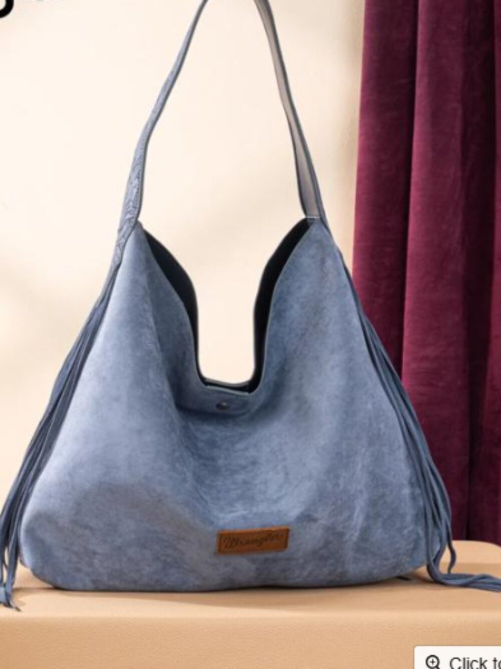 Wrangler Floral Tooled Hobo Bag, Jean/Blue NWT